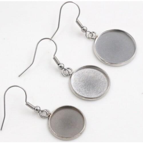 No Fade ) 14/16/18mm 10pcs/lots Stainless Steel Handmade Style Lever Back Earrings Blank/Base,diy earrings hooks findings