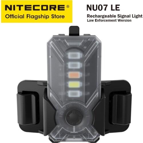 NITECORE NU07 LE Multi-light Source Signal Lamp MINI LED Light for Helmet Backbag USB-C Charge Rechargeable Warning Headlamp