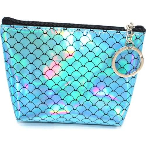 Laser Coin Purses Woman Girl Fish-scale pattern Coin Purse Wallet Bags For Women Change Pouch Key Holder