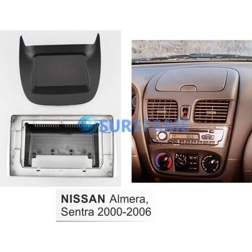 10.1 inch Car Fascia Radio Panel for 2000-2006 NISSAN SENTRA, ALMERA Dash Kit Facia Console Bezel Adapter 10.1inch Plate Trim