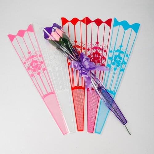 Printing Flower Plastic Gift Bag Transparent Bag for Rose Flower Birthday Wedding Packaging Bag