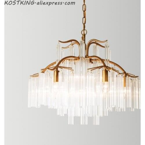 Luxury crystal light chandelier living room lamp AC110V 220V lustre gold bedroom lights