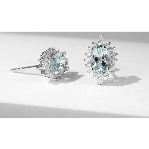 Liemjee Sterling Silver Simple Water Droplets Zircon Earrings Fashion Jewelry For Women Feature Namour Charm Gift All Seasons