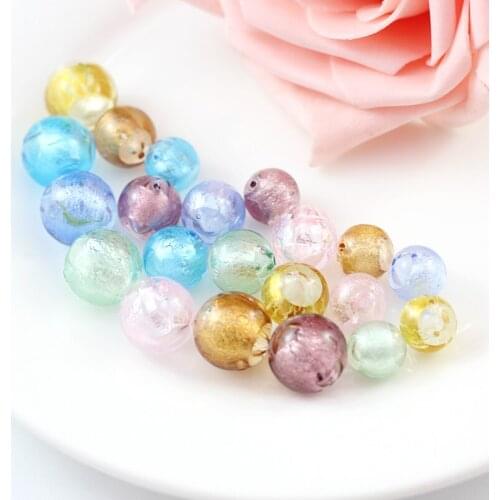 2PCS 10/12/14MM Murano Glass Essential Oil Leaf Ball with 2 Holes Essential Oil Aromatherapy Bottle glass Pendant