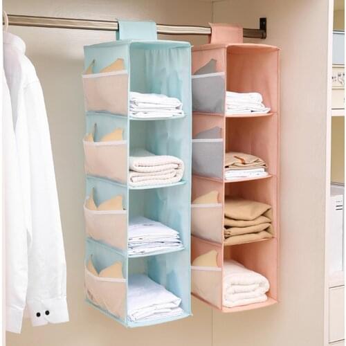 Oxford Cloth Washable Multilayer Foldable Hanging Storage Rack Holder Clothes Organizer Home Bedroom Portable Closet Organizer