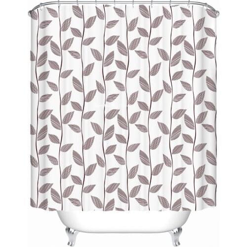 Fresh Garden Flower Style Printed Shower Curtain Waterproof Environmental Protection Shower Curtain Bathroom Decorative Fabric