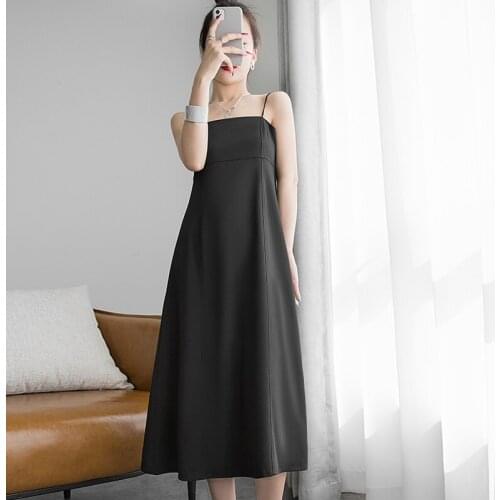 New Arrival Fashion Summer Vintage Long Dress Women OL Temperament Elegant Beach Sexy Strap Vacation Clothes Chiffon Dress