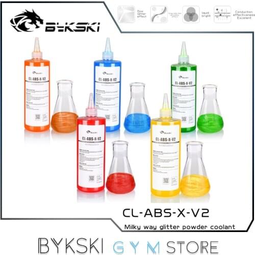 Bykski 500ML Computer Coolant Glitter Liquid,For DIY PC Liquid Cooling System,Water Cooling Flash Powder Liquid CL-ABS-X-V2