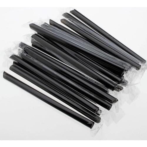 100pcs Disposable Straws Multicolor Big Wide MilkTea Milkshake Plastic Drinking Straw for Wedding Party Supplies Bar Accessories