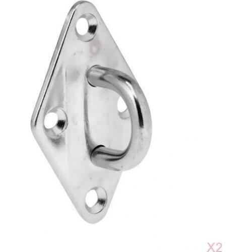2PCs Stainless Steel Eye Plates HEAVY DUTY Diamond Eye Hook Deck Hardware
