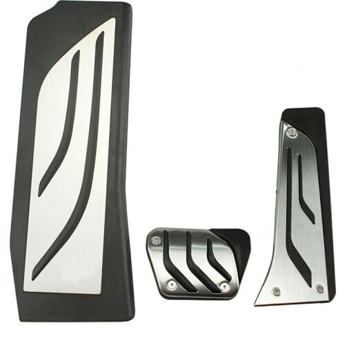 3PCS/Set Stainless Steel Accelerator Gas Brake Footrest Pedal Pad For BMW 5 Series G30 G38 520i 530i 540i 2017 2018 AT LHD