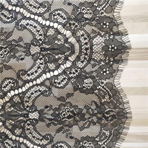 30m/lot Non-Elastic Eyelash Lace Trim Fabric Wedding Dress Quality Sexy Underwear Shirt Clothing Decoration Sewing Accessories