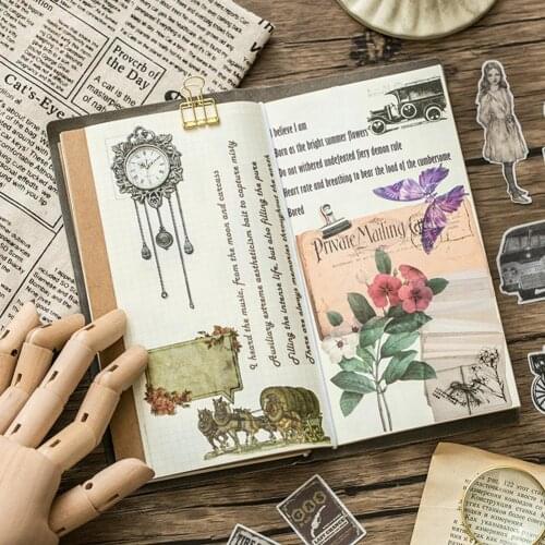 60pcs Recollection Time Ccorner Journal Decorative Stationery Stickers Scrap booking DIY Diary Album Stick Label Creative