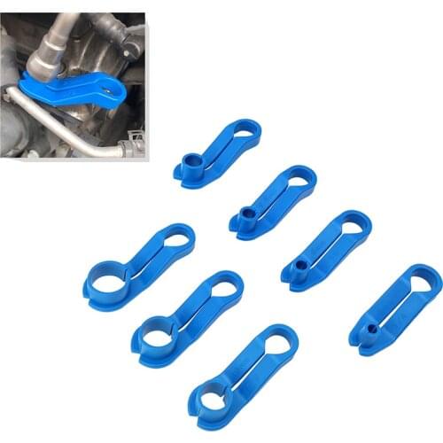 7pcs/set Automobile Fuel Line Disconnect Set Fuel Line Removal Tools Replacement Fuel Line Angled Disconnect Car Repair Tool