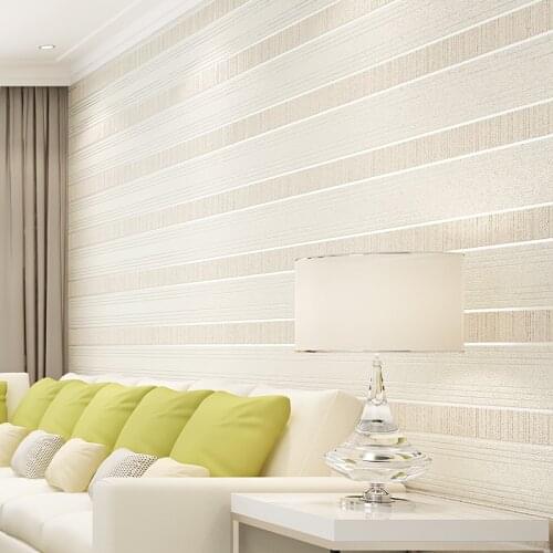 Beibehang Simple modern striped non-woven deerskin living room study sofa TV background wall bedroom hotel decoration wallpaper
