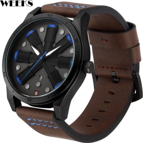 Men Watch Airplane Engine Engraved Mens Big Dial Male Wrist Watches Flieger Pilot Sports Wristwatch Reloj Aviator Mens Clock