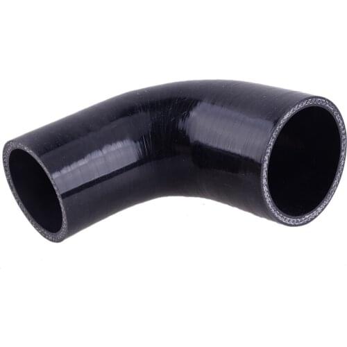 Black 2" To 2.5" 90 Degree 4ply Reducer Elbow Silicone Hose Turbo Intake Intercooler Coupler Pipe Fit for Universal Car