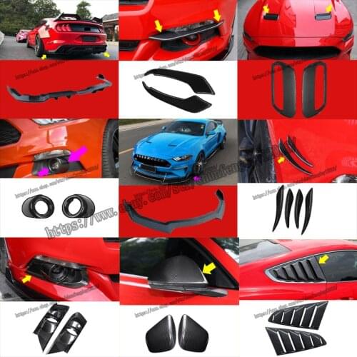 For Ford Mustang 2015 2016 2017 Carbon fiber style Exterior Body kit decoration Covers Trim
