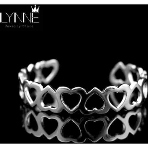 Hot Sale Trendy Exquisite Hollow Heart Shape Design Silver Plated Bangle Resizable Women&Girl Silver Color Bracelet Jewelry Gift