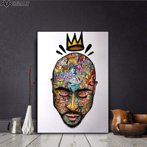 Face Graffiti Art Canvas Painting Abstract Figure Poster and Prints Hoom Decor Living Room Wall Creativity Modern art painting