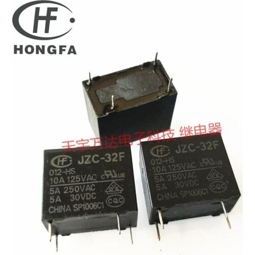 JZC-32F HF32F 12VDC 4PIN 5A-10A 012-HS3-ZS3