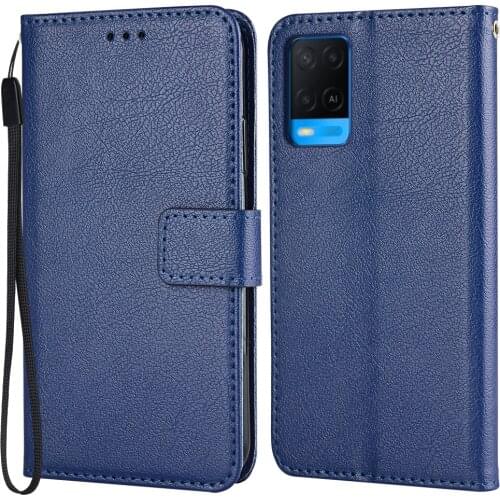 Leather Wallet Case for On OPPO A54 4G Flip Case A54 4G Capa Phone Bag for OPPO A54 4G Cover Card Slot Funda