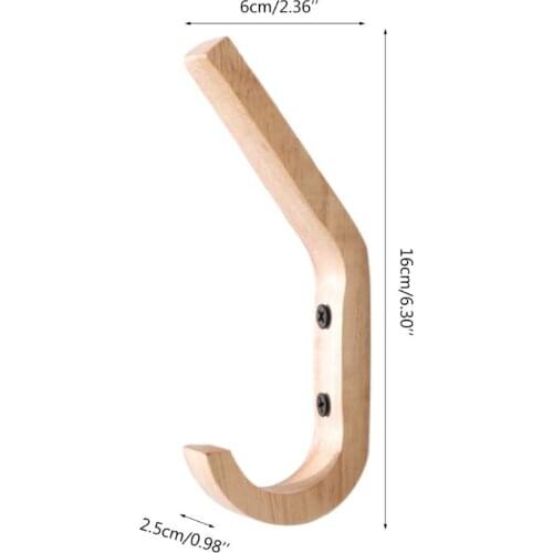 MH003 Oak Wood Creative Bathroom Hook Rack Wall Mount Multipurpose Hallway