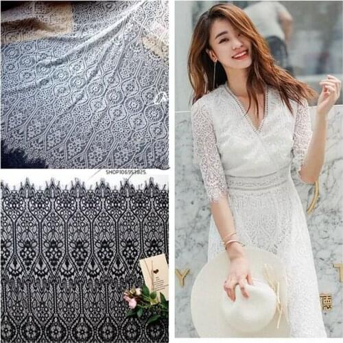 GLace 3M/Lot European Eyelash Lace Fabric Clothing Dress Accessories DIY Tablecloth Background fabric for dress TX711