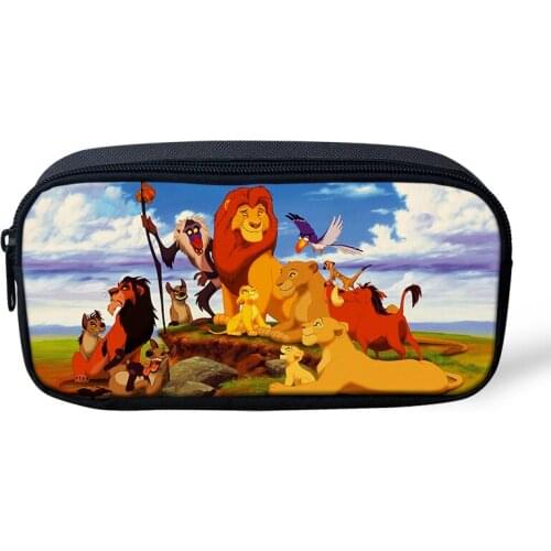 HaoYun Fashion Kids Stationery Boxes The Lion King Pattern Kids Pencil Case Cartoon Anime Womens Travel Make Up Beauticans