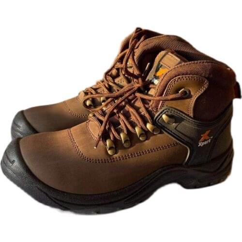 MEN cowhide leather working hiking shoes mens non-slip shockproof climbing shoes male trekking mountaineering shoes