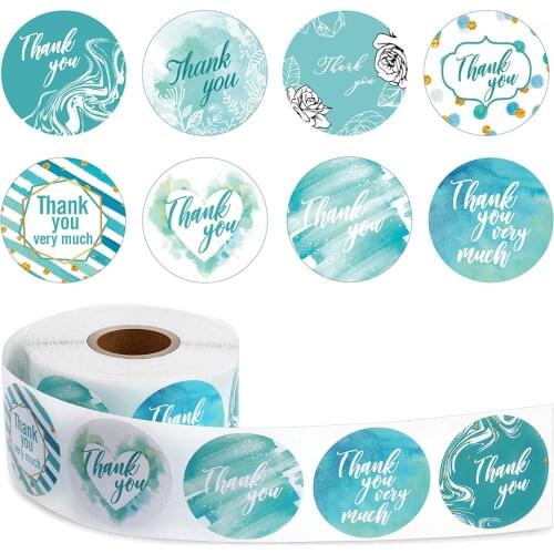 50-500pcs Simple Life Thank You Sticker Wedding Party Flower Hot Stamping Sticker Label Sticker 1 inch