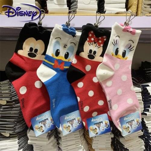 Disney cute Mickey cartoon 100% cotton socks new design boat socks casual soft socks