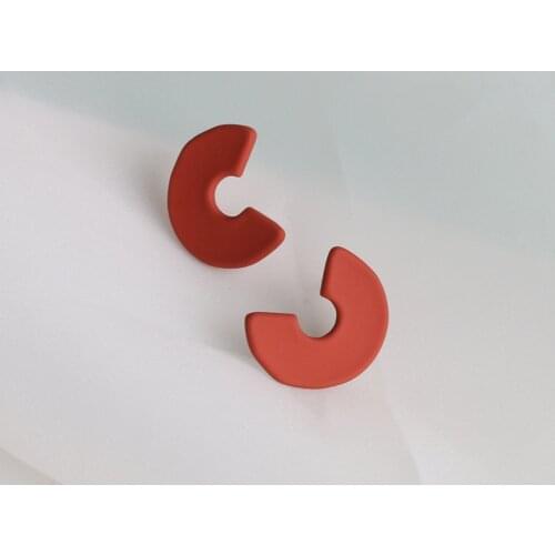 NEW Fashion Han Edition Of The Lacquer That Bake Contracted Geometric Stud Earrings Earrings Women Jewelry Accessories