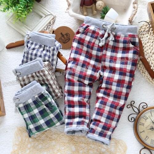 New 2014 spring autumn boys casual skinny plaid pants ,childrens long pencil pants with blue ,green, wine red,coffee color