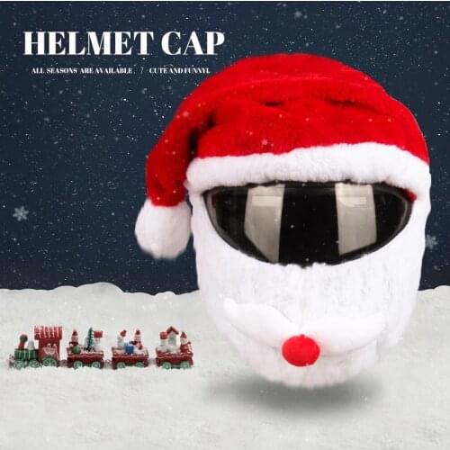 Christmas Santa Claus Cartoon Helmet Cover Motorcycle Accessories Casco Moto Navidad Cascos Para Moto Capacete Motocicleta Kask