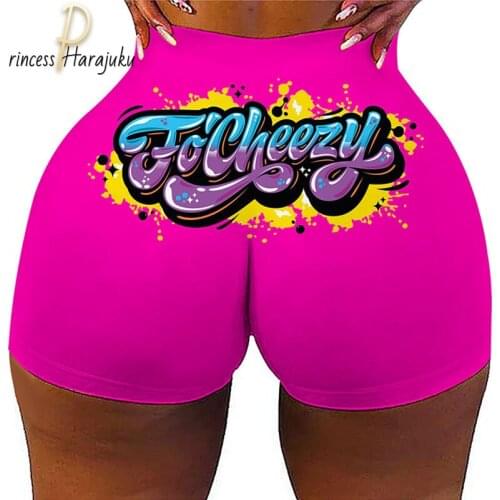 2020 Sexy Summer Shorts Slim Womens Short Pants Print Hot Sale Hip-hop Beach Sports Elastic Aesthetics Lady Fashion Dropshipping