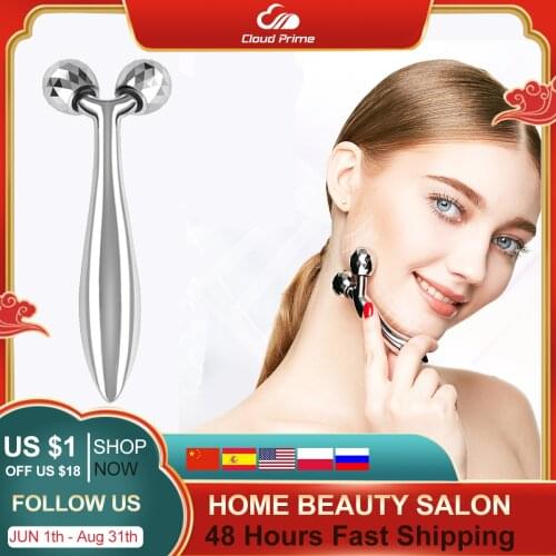 V Face 3D Roller Massager 360 Rotate Thin Face Full Body Shape Massager Lifting Wrinkle Remover Facial Massage Relaxation Tool