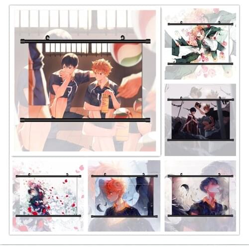 WTQ Canvas Painting Haikyuu Hinata Shouyou Kageyama Tobio Anime Manga Anime Posters Wall Art Picture Room Decor Home Decor