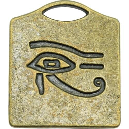 WYSIWYG 2pcs Charms Jewelry Findings DIY Accessories Eye Of Horus Pendant Antique Bronze Plated 25x21mm