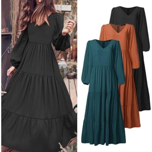 Women Autumn Winter Dress Solid Color Slim Fit Muslim Abaya Moroccan Kaftan Islamic Clothing Turkey Dubai Modest Dresses Vestido