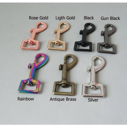 1Pcs 20mm Webbing Straps Metal Swivel Lobster Clasp Carabiner Clip Loop Hook For Dog Leads Leash Hardware Sewing DIY Accessory