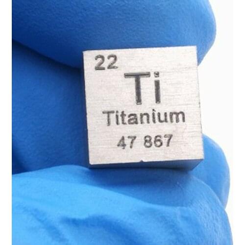 1pc * Titanium Metal Cube Block Lump Ti ≥ 99.5% Element Collection Side length 10 mm Ordinary Surface Weighs approx 4.57 g