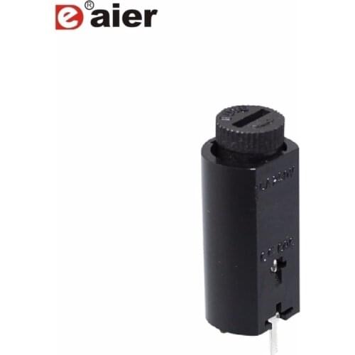 100PCS 10A 250V Black Vertical Fuse Holder Plastic 5x20mm PCB Terminal Glass Fuse Block 12MM 2 Pins
