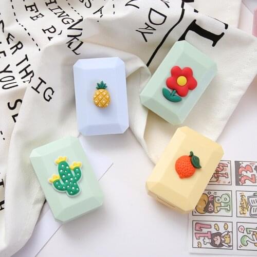 2020 Cute Glasses Cosmetic Contact Lenses Box Contact Lens Case for Eyes travel Kit Holder Container Travel Accessaries