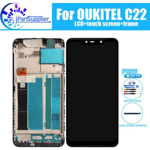 5.86 inch OUKITEL C22 LCD Display+Touch Screen 100% Original Tested LCD Digitizer Glass Panel Replacement For OUKITEL C22