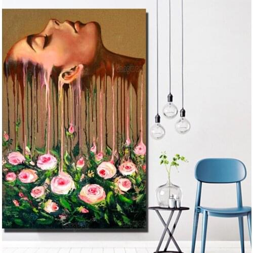 5d square Diamond Embroidery abstract flower woman Full Round,diy,cross Stitch Diamond Mosaic Paintings,diamond Painting decor