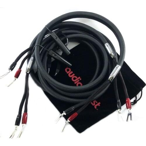 Audiophile WEL Signature HiFi Speaker Cable Silver Series 1000 Banana Plug Carbon 72V DBS