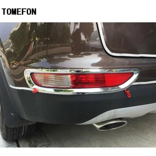 TOMEFON Car Styling For Kia Sportage QL 2017 2018 Chrome Rear Bumper Reflector Fog Light Lamp Cover Trim Foglight Bezel Frame