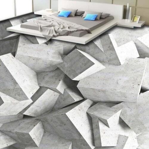 Free Shipping HD living room 3D floor thickened moisture-proof anti-skidding bedroom mural high-quality wallpaper