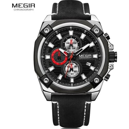 Top Brand MEGIR Sport Watch Men Clock Relogio Masculino Fashion Chronograph Quartz Army Military Wrist Watches Reloj Hombre 2054
